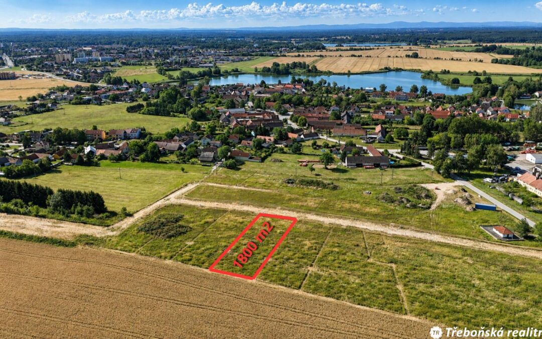 Prodej stavebního pozemku 1 800 m2, Třeboň Břilice