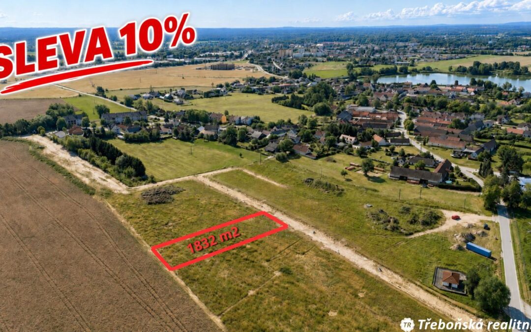 Prodej stavebního pozemku 1 832 m2, Třeboň Břilice
