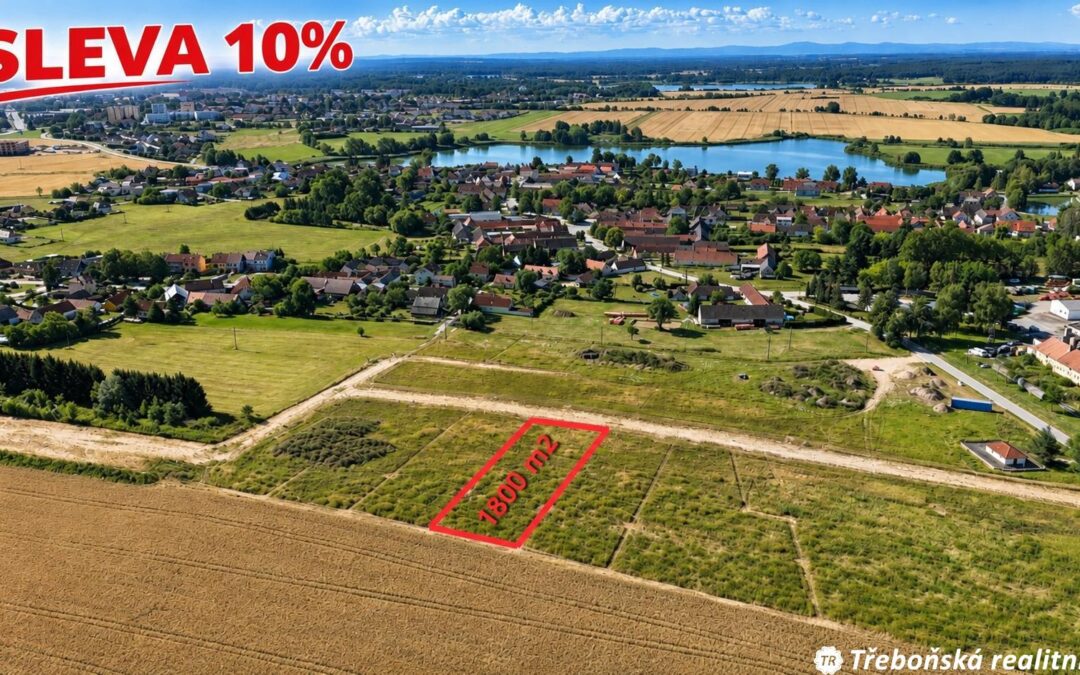 Prodej stavebního pozemku 1 800 m2, Třeboň Břilice